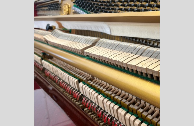 Samick Polished Red Mahogany Modern Upright Piano, Used - All Inclusive Premium Package (SN:794025) - Image 7